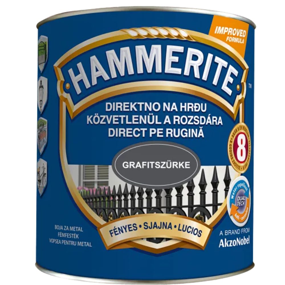HAMMERITE MAX METALLIC PAINT GLOSSY 2.5L