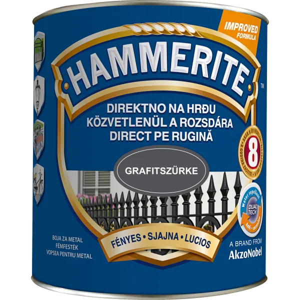 HAMMERITE MAX METALLIC PAINT GLOSSY 2.5L