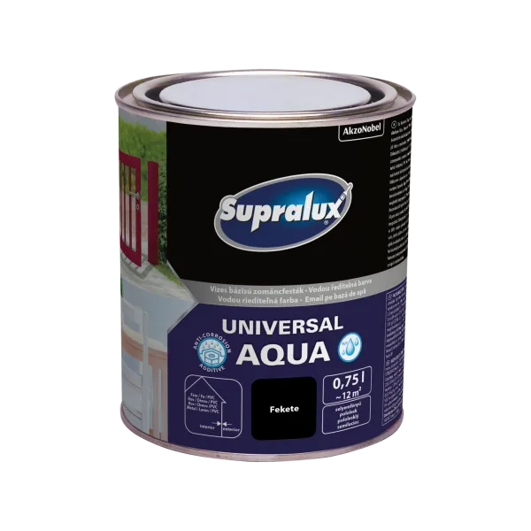 SUPRALUX UNIVERSAL AQUA, SILK-GLOSS ENAMEL PAINT 0.75L