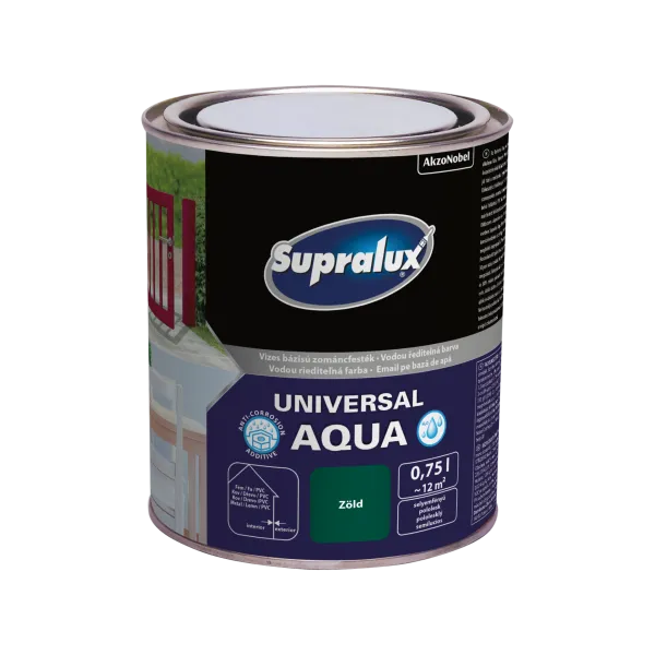 SUPRALUX UNIVERSAL AQUA, SILK-GLOSS ENAMEL PAINT 0.75L