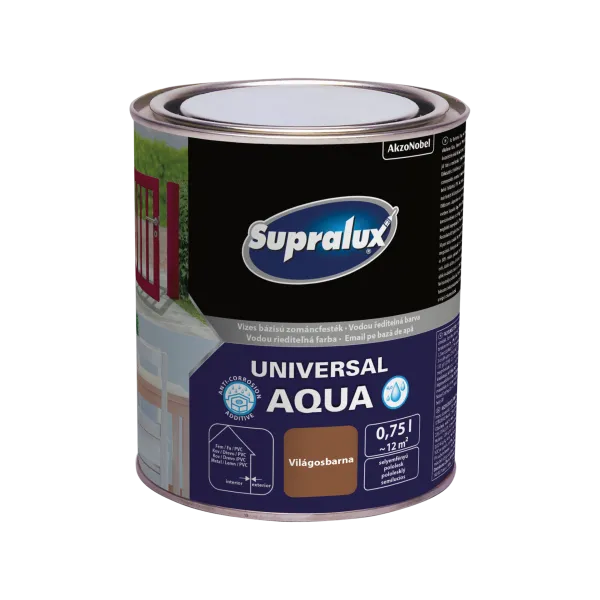 SUPRALUX UNIVERSAL AQUA, SILK-GLOSS ENAMEL PAINT 0.75L
