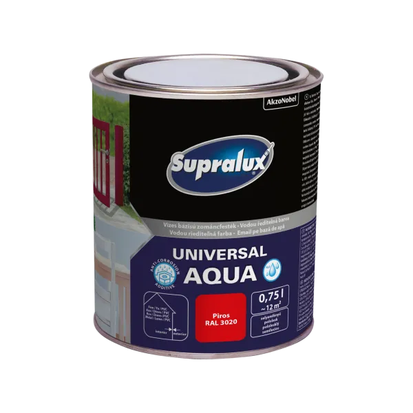 SUPRALUX UNIVERSAL AQUA, SILK-GLOSS ENAMEL PAINT 0.75L
