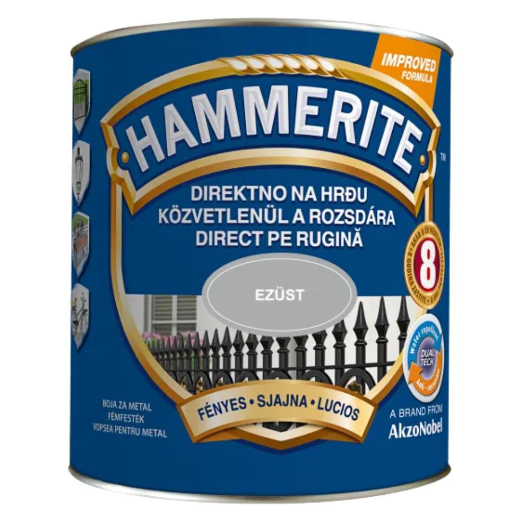 HAMMERITE MAX METALLIC PAINT GLOSSY 2.5L