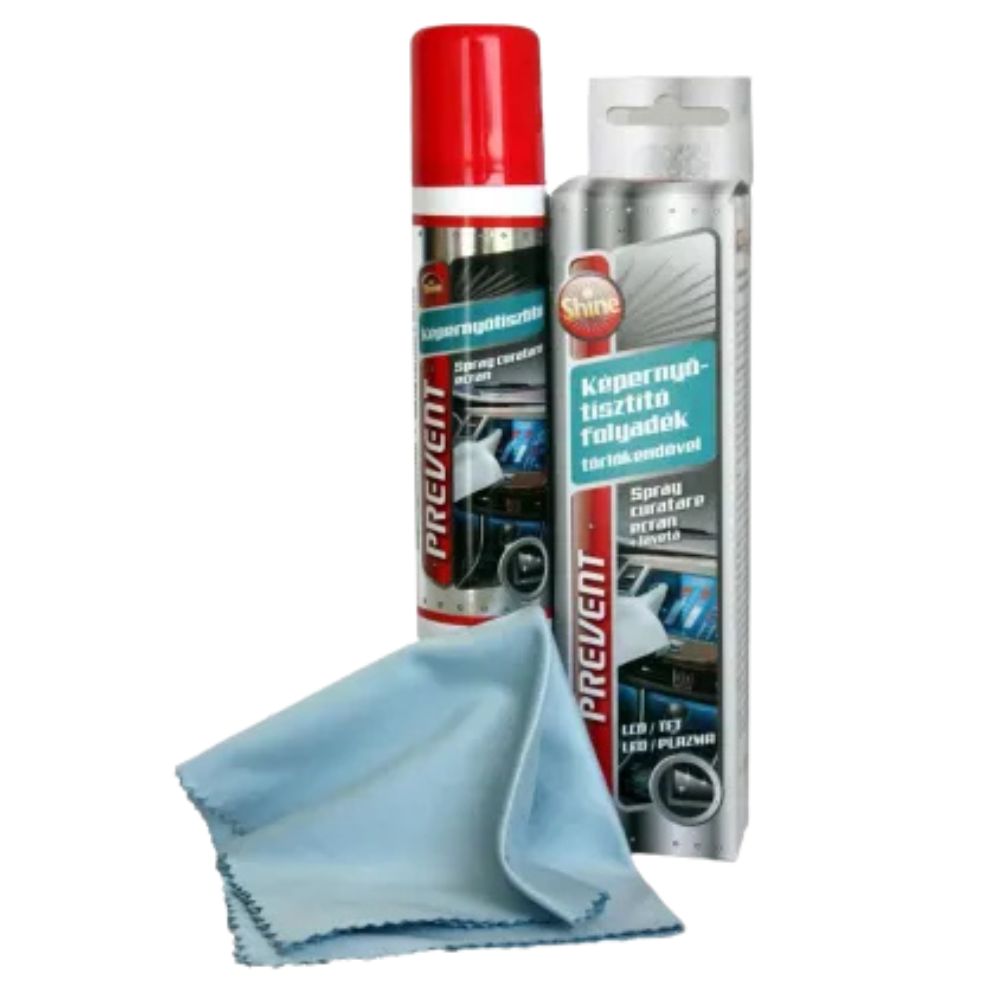 Prevent screen cleaning fluid